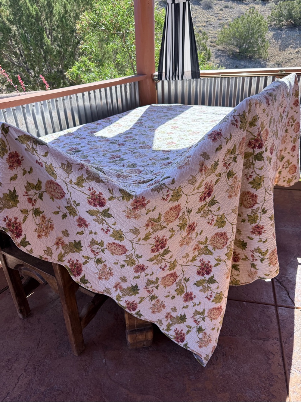 100% Cotton Reversible Floral Quilt Full Queen 90x92 Cottagecore Farmhouse - Picture 6 of 11